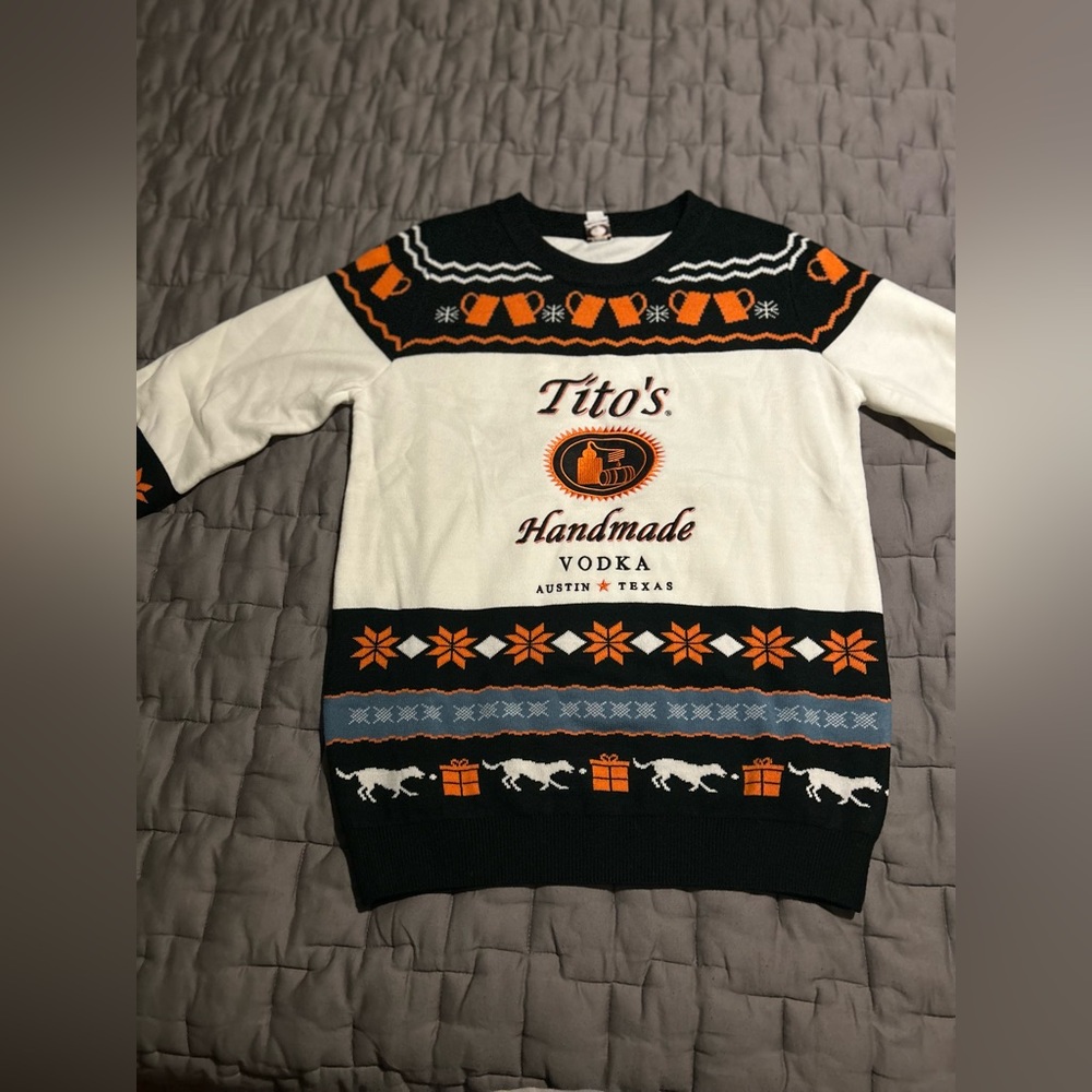 Ugly sweater. Tito’s brand. Size small